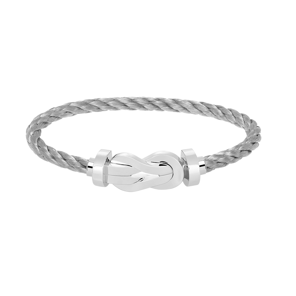 Lumi's Chance Armband mit großer 8-stelliger Schnalle, ohne Diamanten, Silber