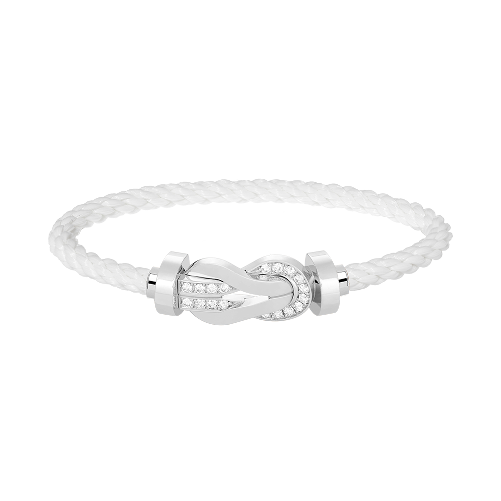 ¡®Lumi¡¯CHANCE LARGE 8 FIGURE BUCKLE HALF DIAMOND BRACELET SILVER