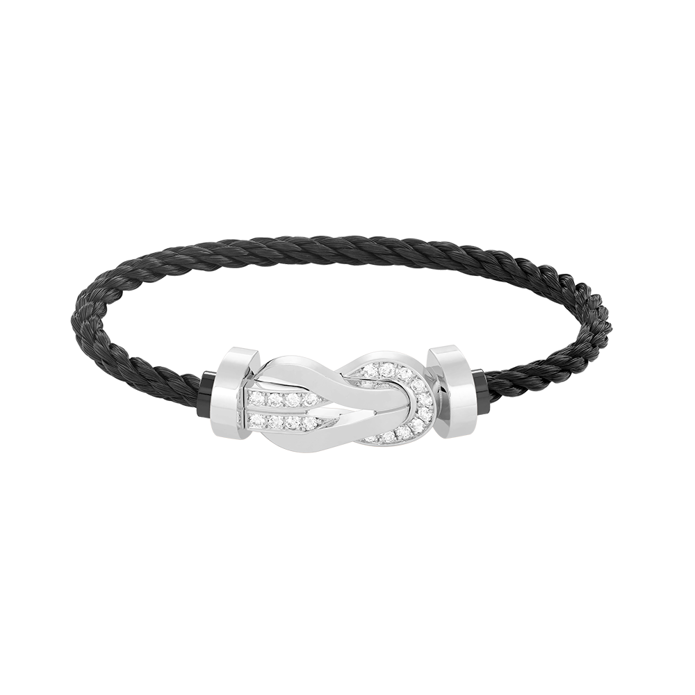 ¡®Lumi¡¯CHANCE LARGE 8 FIGURE BUCKLE HALF DIAMOND BRACELET SILVER