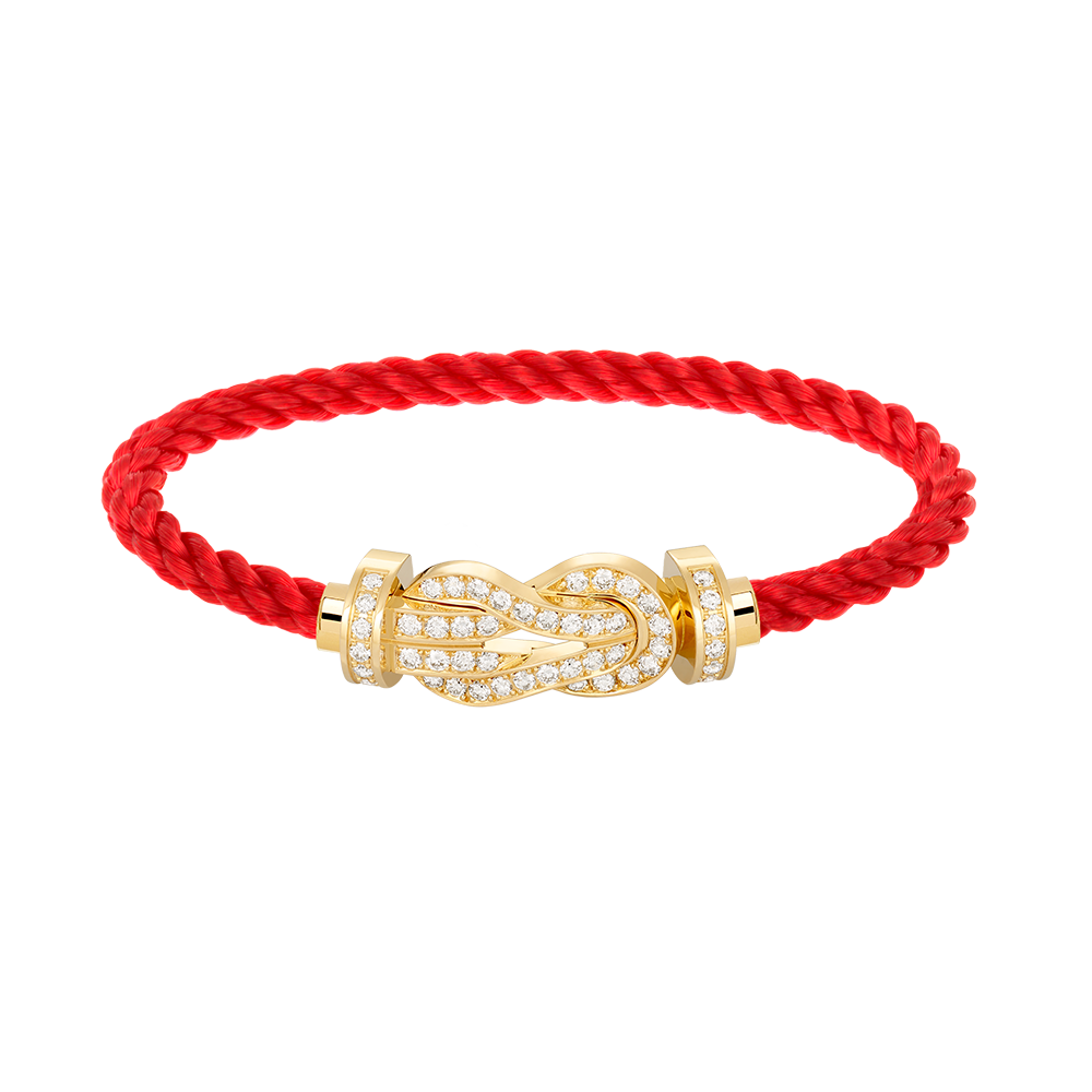 Lumi's Chance Armband mit großer 8-stelliger Schnalle und Volldiamant, Gold