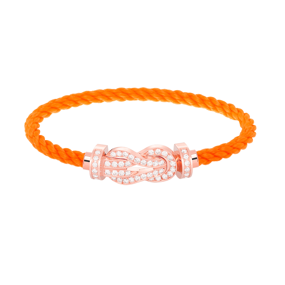 Lumi's Chance Armband mit großer 8-stelliger Schnalle, Volldiamant-Besatz, Roségold