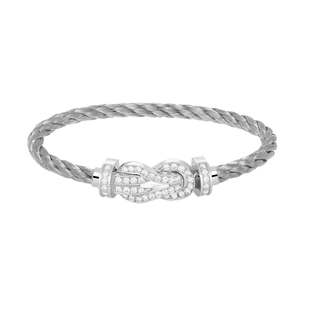 ¡®Lumi¡¯CHANCE LARGE 8 FIGURE BUCKLE FULL DIAMOND BRACELET SILVER