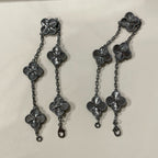 [Lumi]Neues schwarzes Armband mit Kleeblattmotiv (5 Motive)