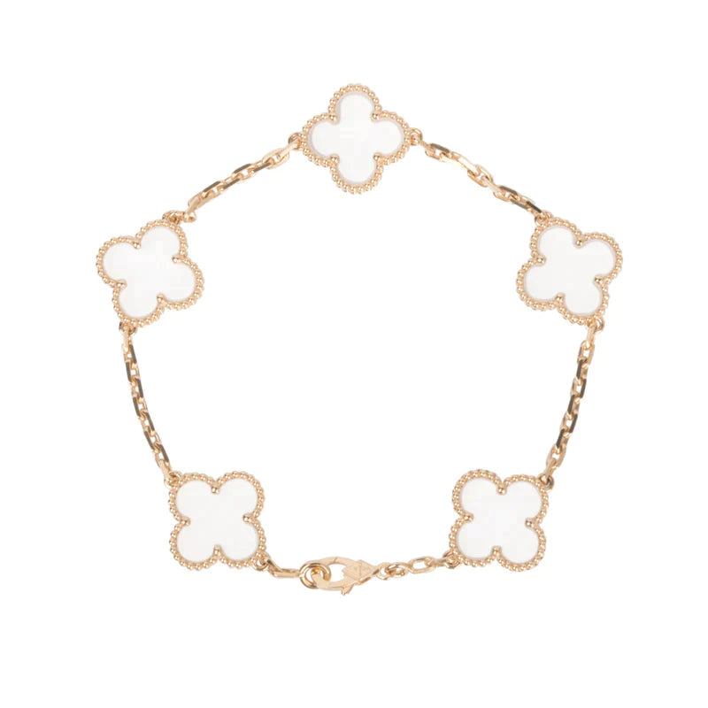 [Lumi]Neues CLOVER 5 MOTIF ROCK CRYSTAL ARMBAND