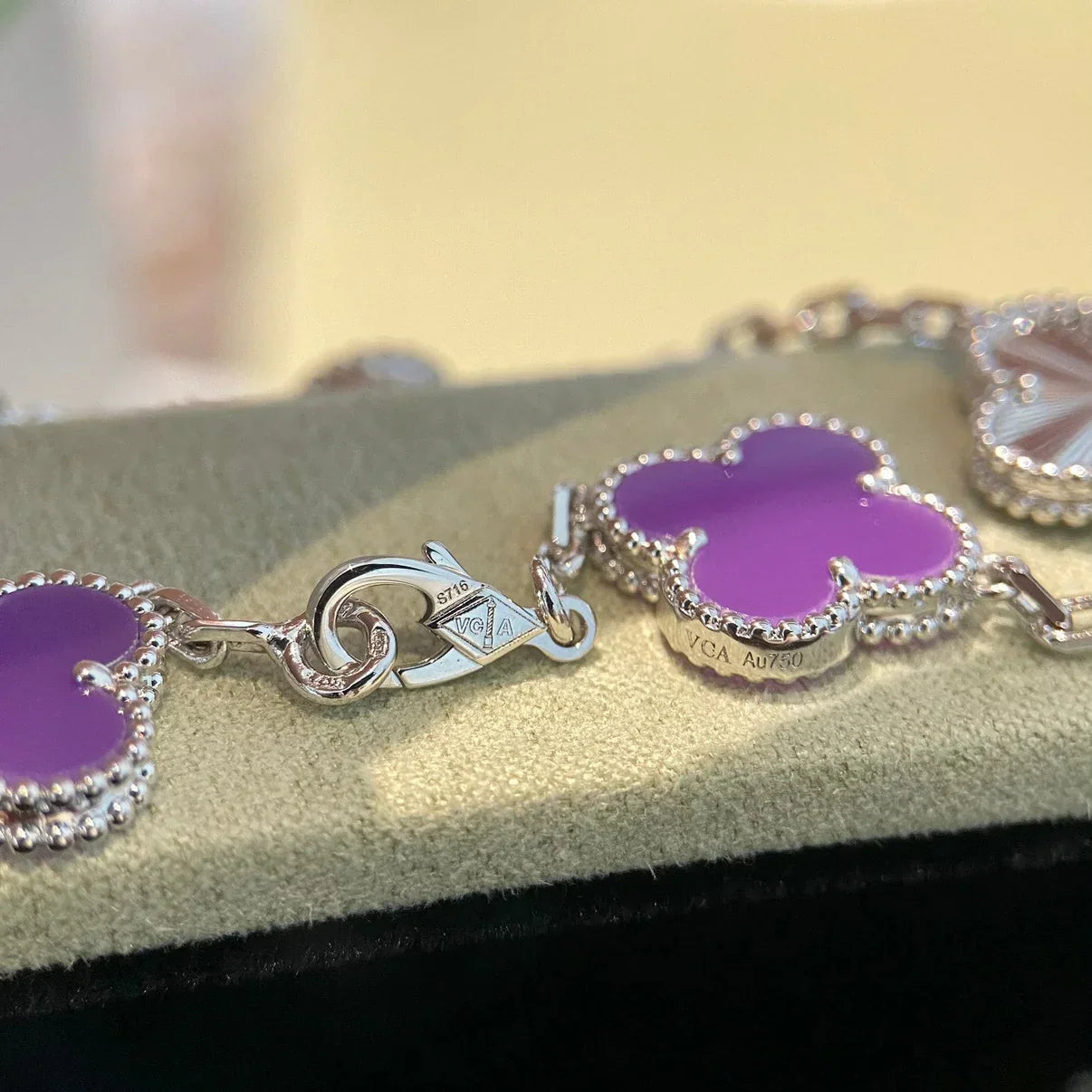 [Lumi]New  CLOVER 5 MOTIF VIOLET BRACELET COLLECTION