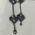 [Lumi]Neues schwarzes Armband mit Kleeblattmotiv (5 Motive)