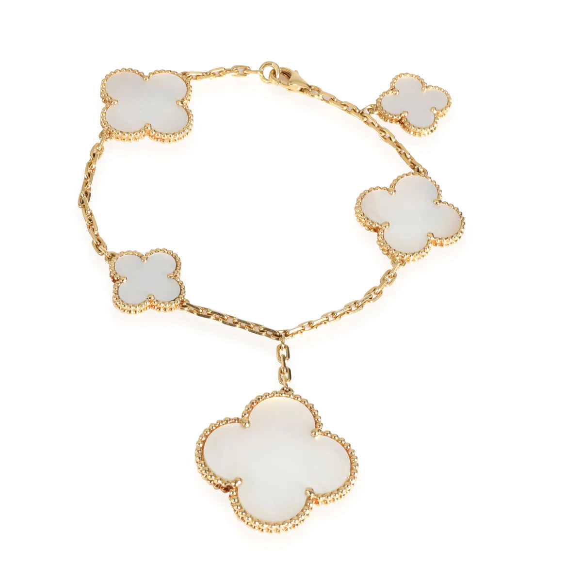 Lumi® Magisches Kleeblatt-Armband mit Moppmotiven in Gold, 5 Motive