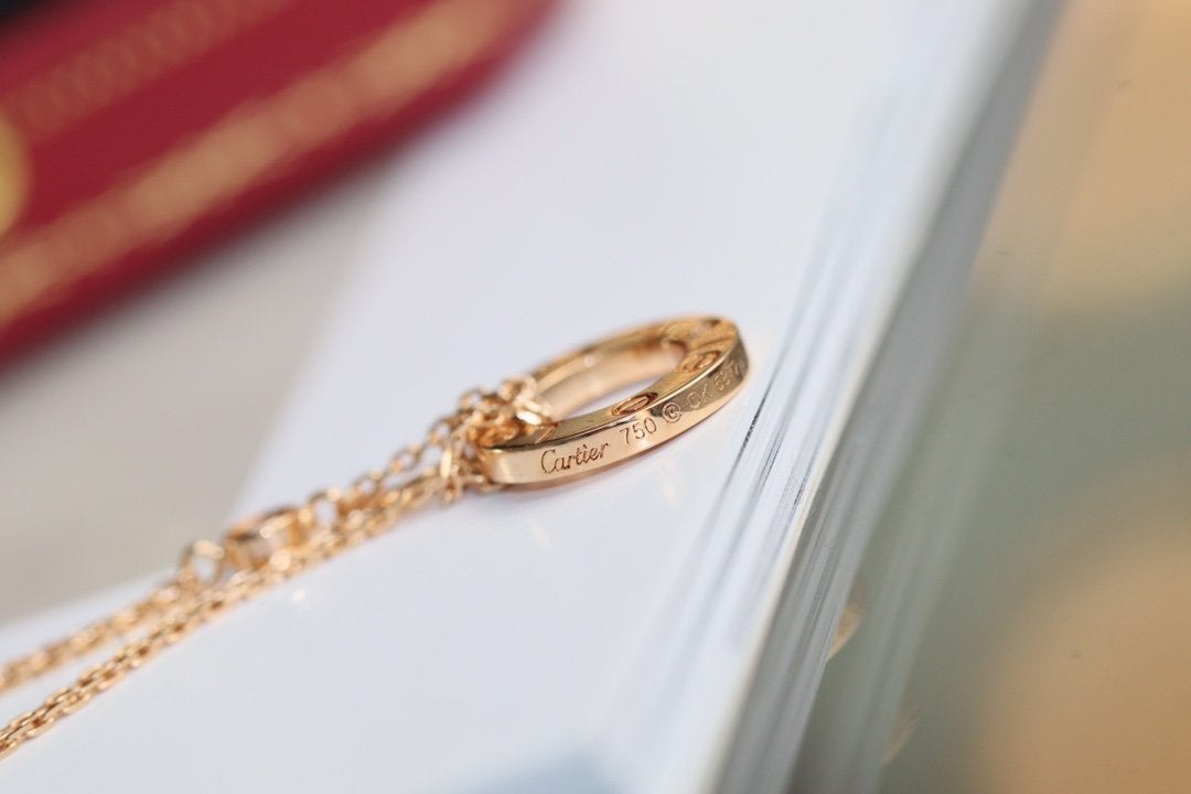 ¡®Lumi¡¯LOVE NECKLACE ADJUSTABLE ROSE GOLD 2 DIAMOND