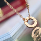 ¡®Lumi¡¯LOVE NECKLACE ADJUSTABLE ROSE GOLD 2 DIAMOND