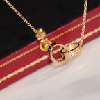 ¡®Lumi¡¯LOVE NECKLACE PINK GOLD AND SILVER
