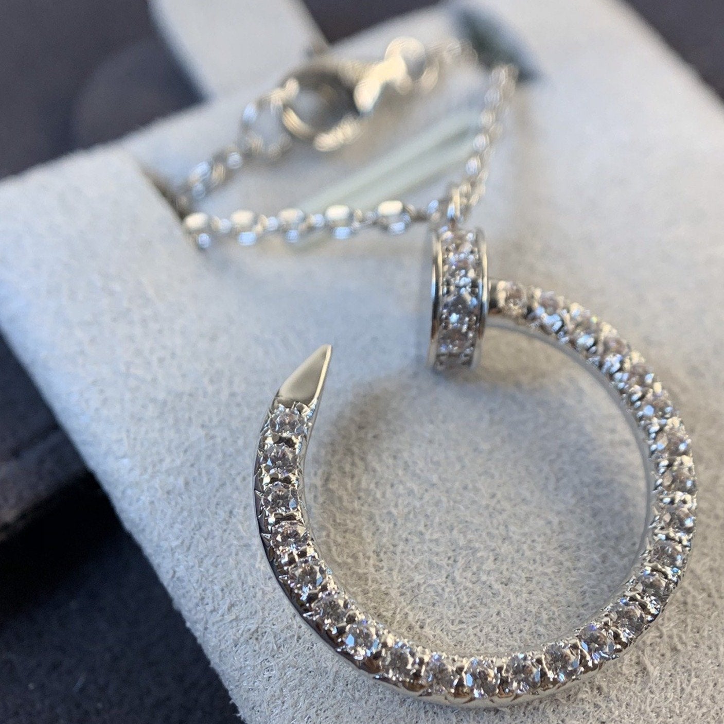 ¡®Lumi¡¯JUSTE NECKLACE SILVER DIAMONDS