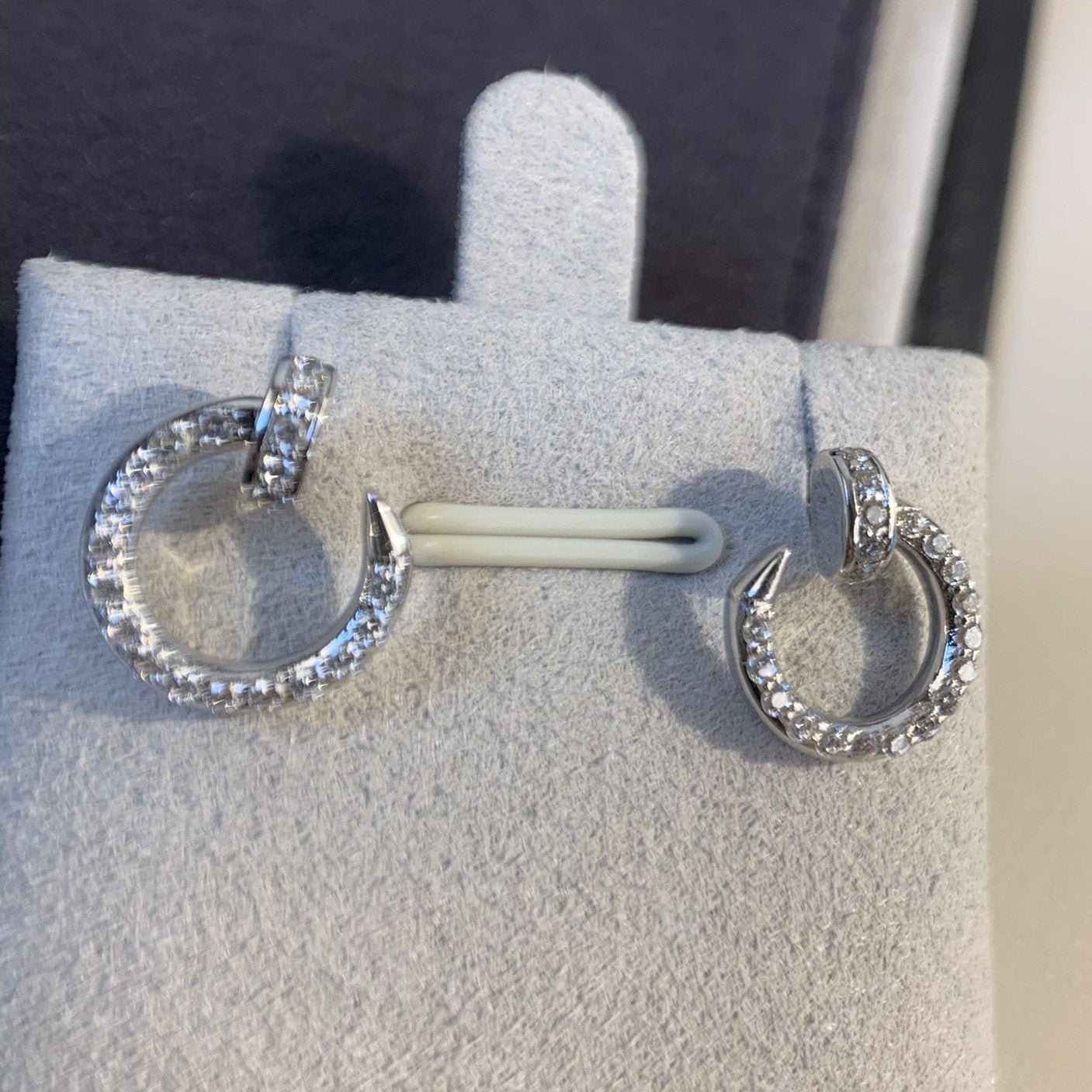 ¡®Lumi¡¯JUSTE EARRINGS SILVER DIAMONDS