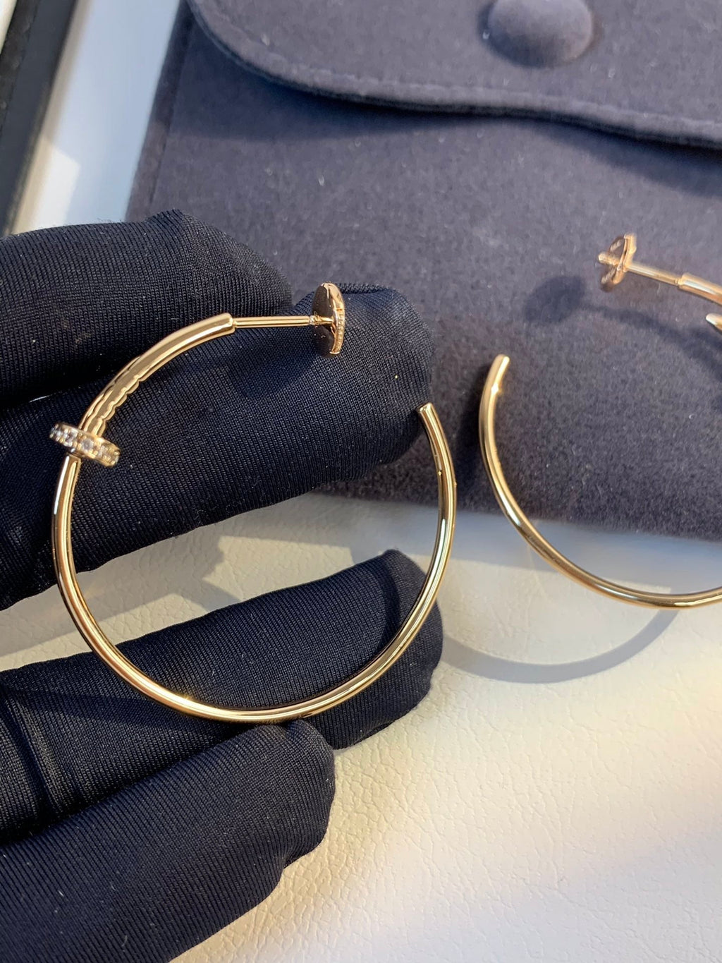 ¡®Lumi¡¯JUSTE EARRINGS GOLD DIAMONDS 1.8MM