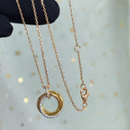 Lumi® Trinity Halskette Silber Gold Roségold Diamanten 
