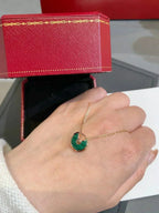 ¡®Lumi¡¯AMULETTE ROSE GOLD MALACHITE NECKLACE