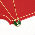 ¡®Lumi¡¯AMULETTE GOLD MALACHITE NECKLACE