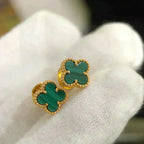 Lumi CLOVER MINI 9,5MM MALACHIT-OHRRINGE