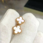 Lumi CLOVER MINI 9,5 MM WEISSE MOP-OHRRINGE