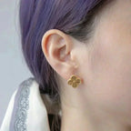 ¡®Lumi¡¯CLOVER MEDIUM 1 MOTIFS LASER EARRINGS