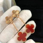 ¡®Lumi¡¯CLOVER 2 MOTIF  LASER CARNELIAN EARRINGS