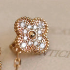 Lumi® CLOVER MEDIUM 1 MOTIFS FUll DIAMOND EARRINGS