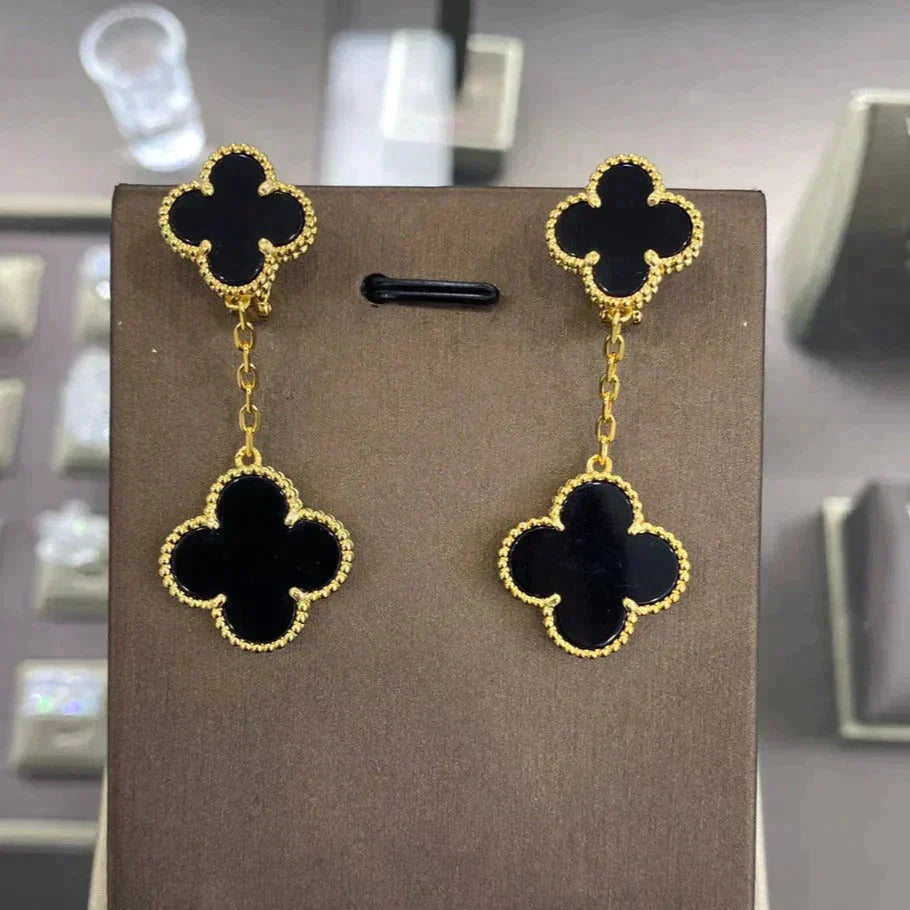 Lumi® Kleeblatt-Ohrringe mit 2 Motiven (mehrere Designs zur Auswahl)