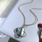 ¡®Lumi¡¯CLOVER 25MM GOLD DARK MOP BIG CLOVER NECKLACE