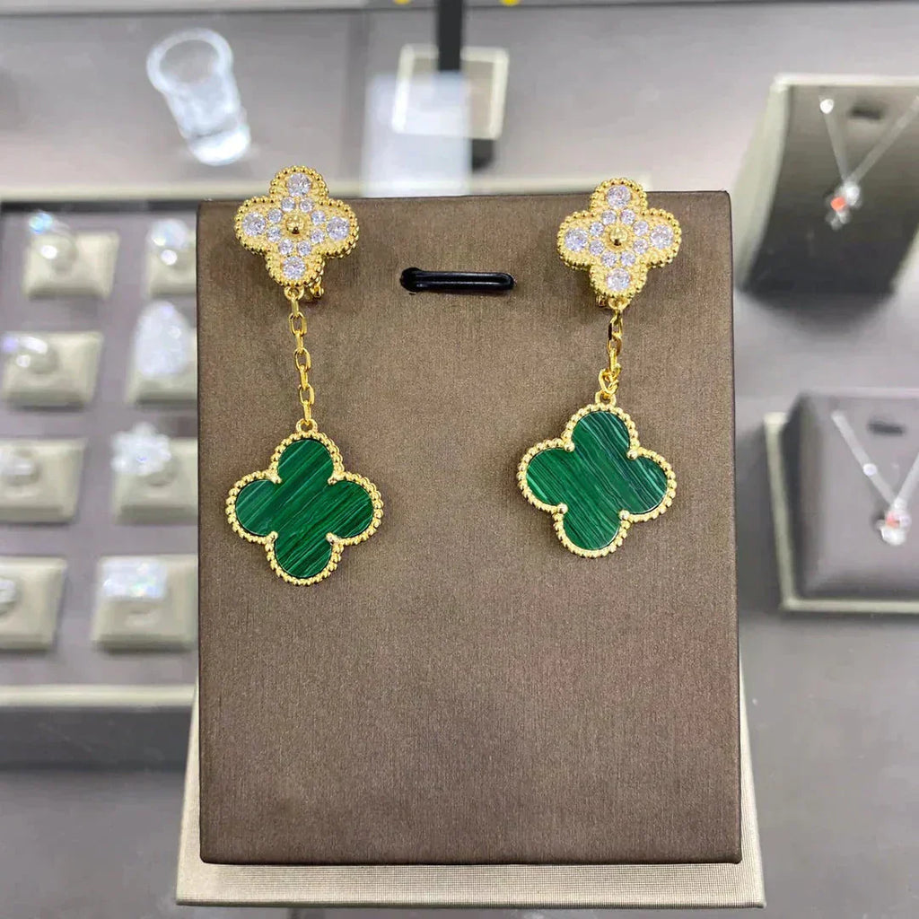 ¡®Lumi¡¯CLOVER 2 MOTIFS DIAMOND EARRINGS (MULTIPLE CHOICESç´