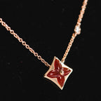 ¡®Lumi¡¯STAR NECKLACE PINK GOLD 1 DIAMOND