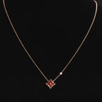 ¡®Lumi¡¯STAR NECKLACE PINK GOLD 1 DIAMOND