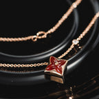¡®Lumi¡¯STAR NECKLACE PINK GOLD 1 DIAMOND