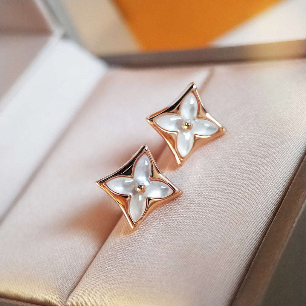 ¡®Lumi¡¯STAR MOP PINK GOLD EARRINGS