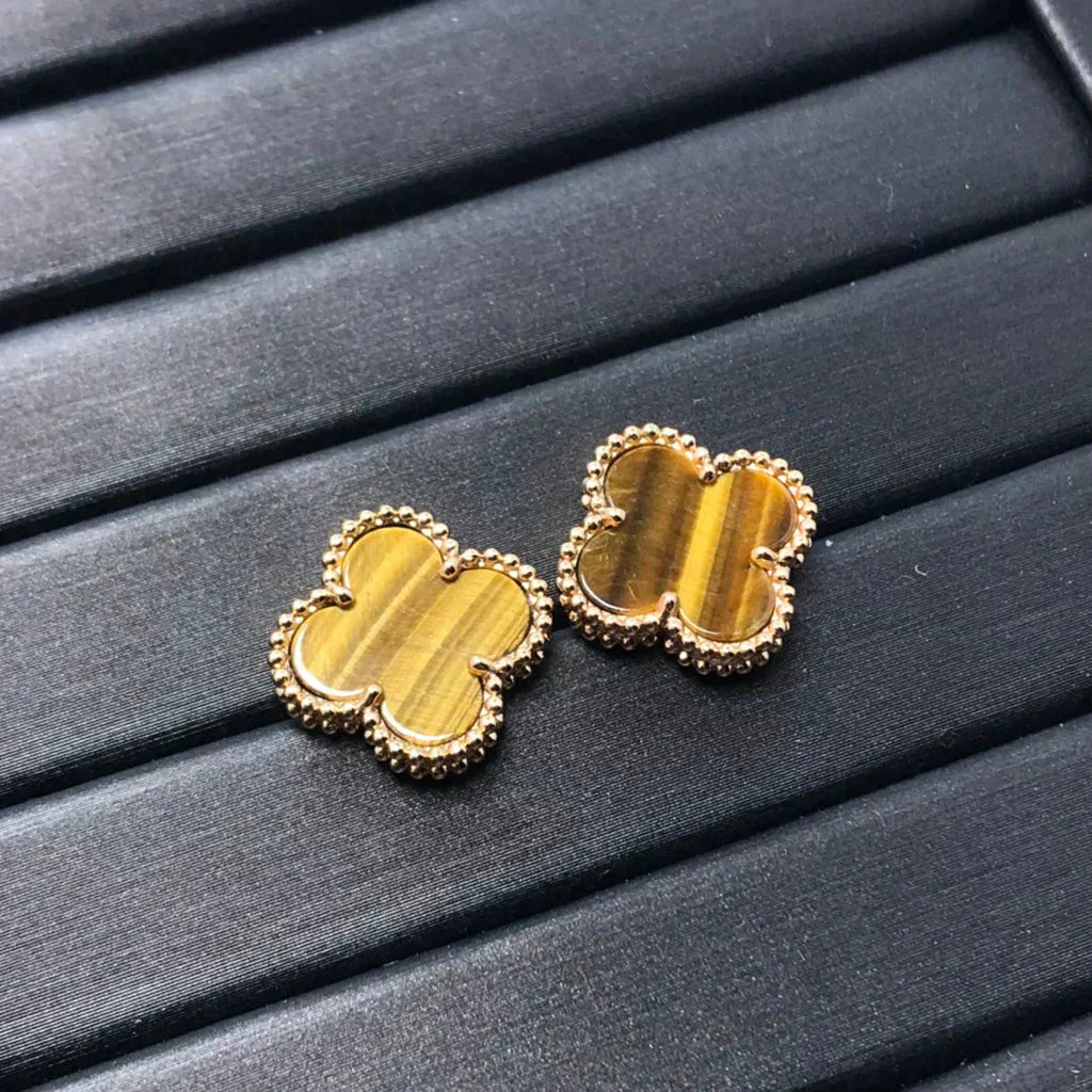 Lumi® CLOVER MEDIUM 1 MOTIFS TIGER EYE OHREN