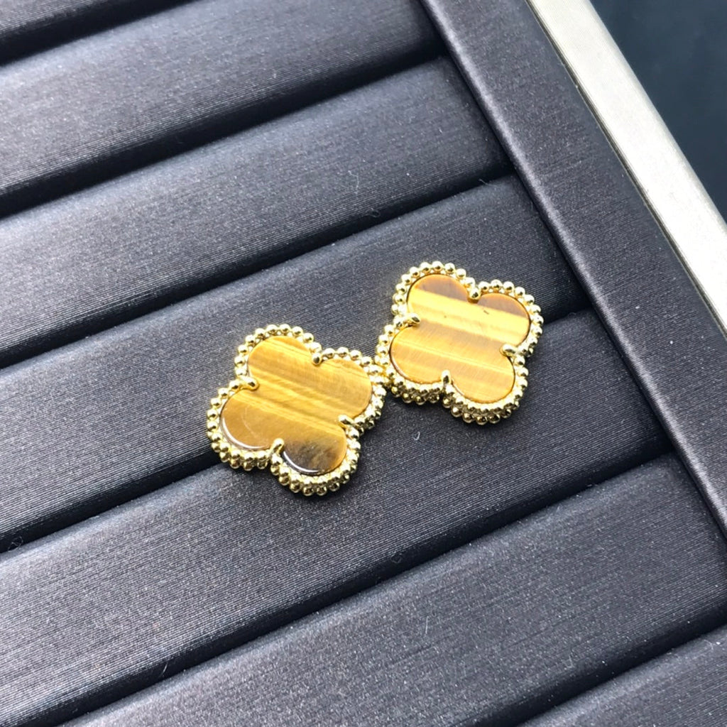 Lumi® CLOVER MEDIUM 1 MOTIFS TIGER EYE OHREN