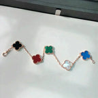 [Lumi]Neues mehrfarbiges Armband mit Kleeblattmotiven (5 Motive)