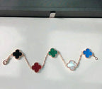 [Lumi]Neues mehrfarbiges Armband mit Kleeblattmotiven (5 Motive)