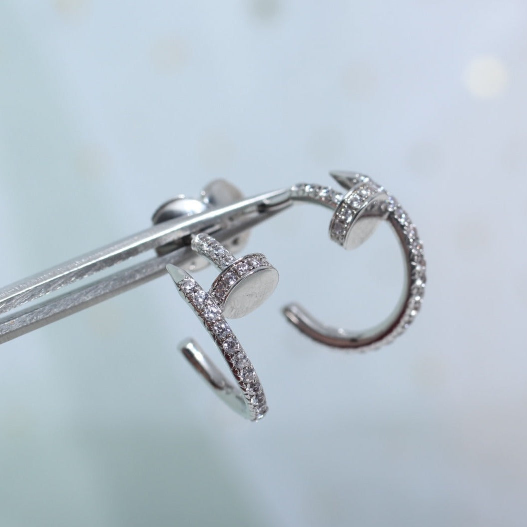 ¡®Lumi¡¯JUSTE EARRINGS 12.75MM SILVER DIAMOND