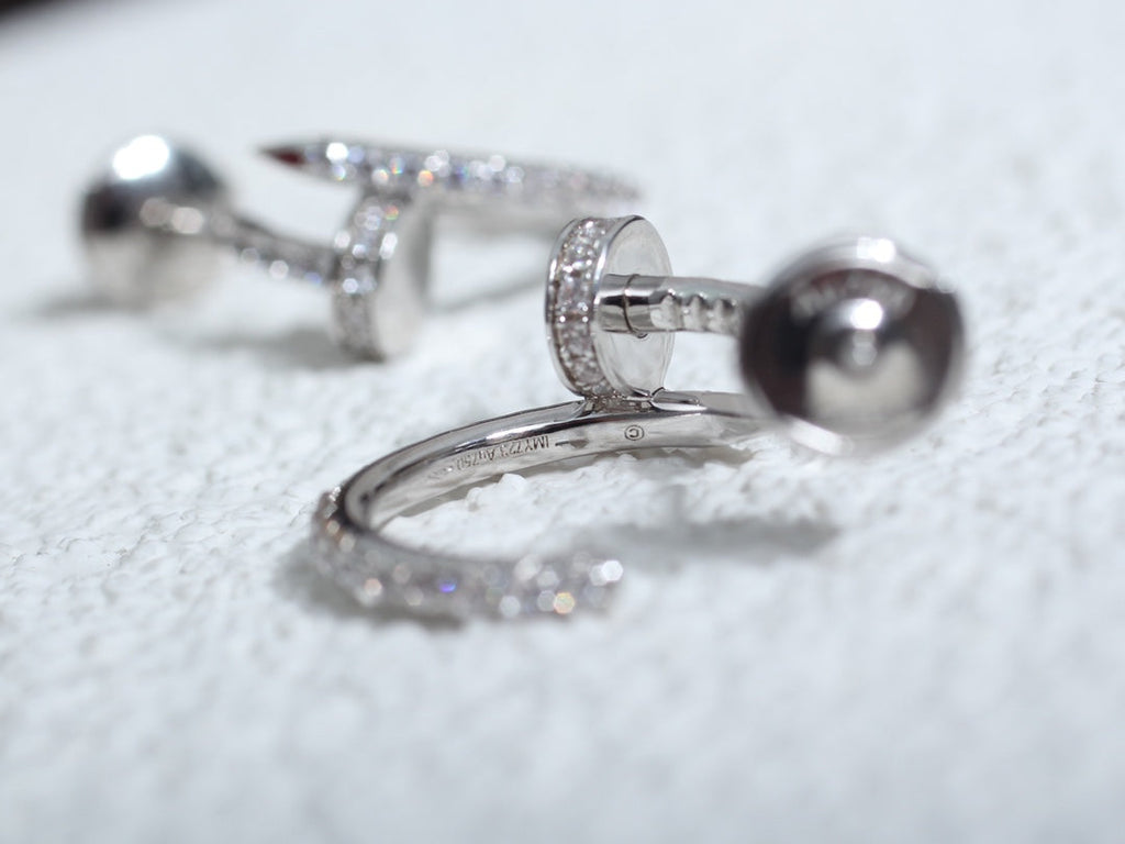 ¡®Lumi¡¯JUSTE EARRINGS 12.75MM SILVER DIAMOND