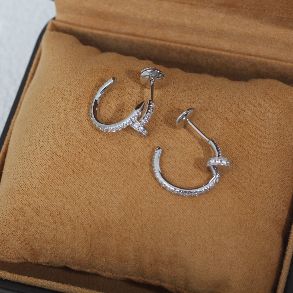 ¡®Lumi¡¯JUSTE EARRINGS 12.75MM SILVER DIAMOND