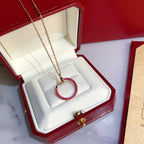Lumi Juste Halskette Gold Rote Diamanten
