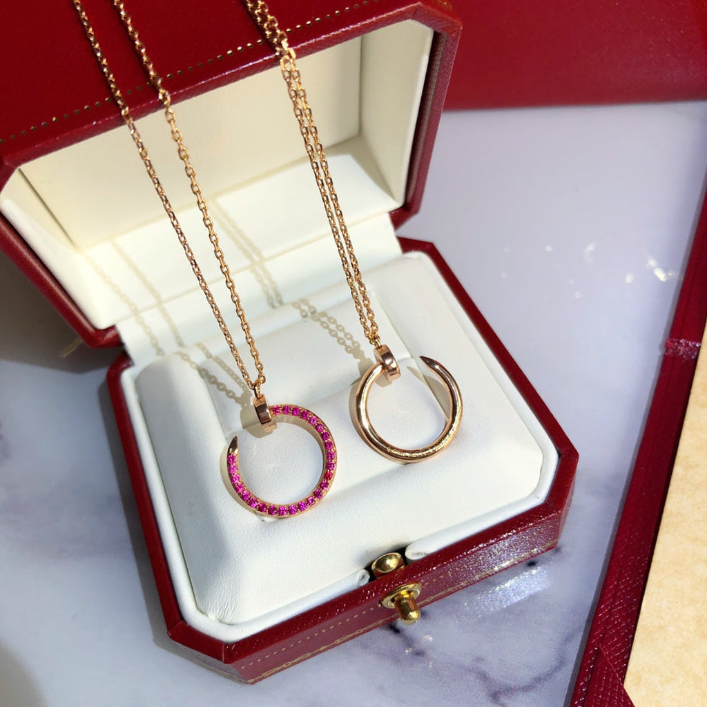 Lumi Juste Halskette Gold Rote Diamanten