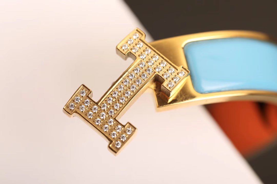 LumiH CLOUD BLUE ARMBAND GOLD DIAMANT