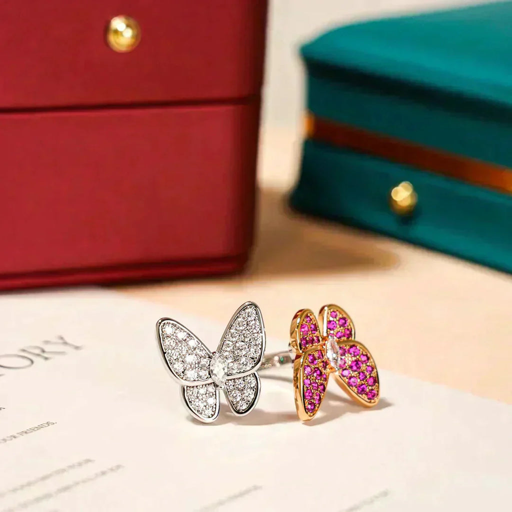 Lumi® Doppel-Schmetterlings-Diamantring