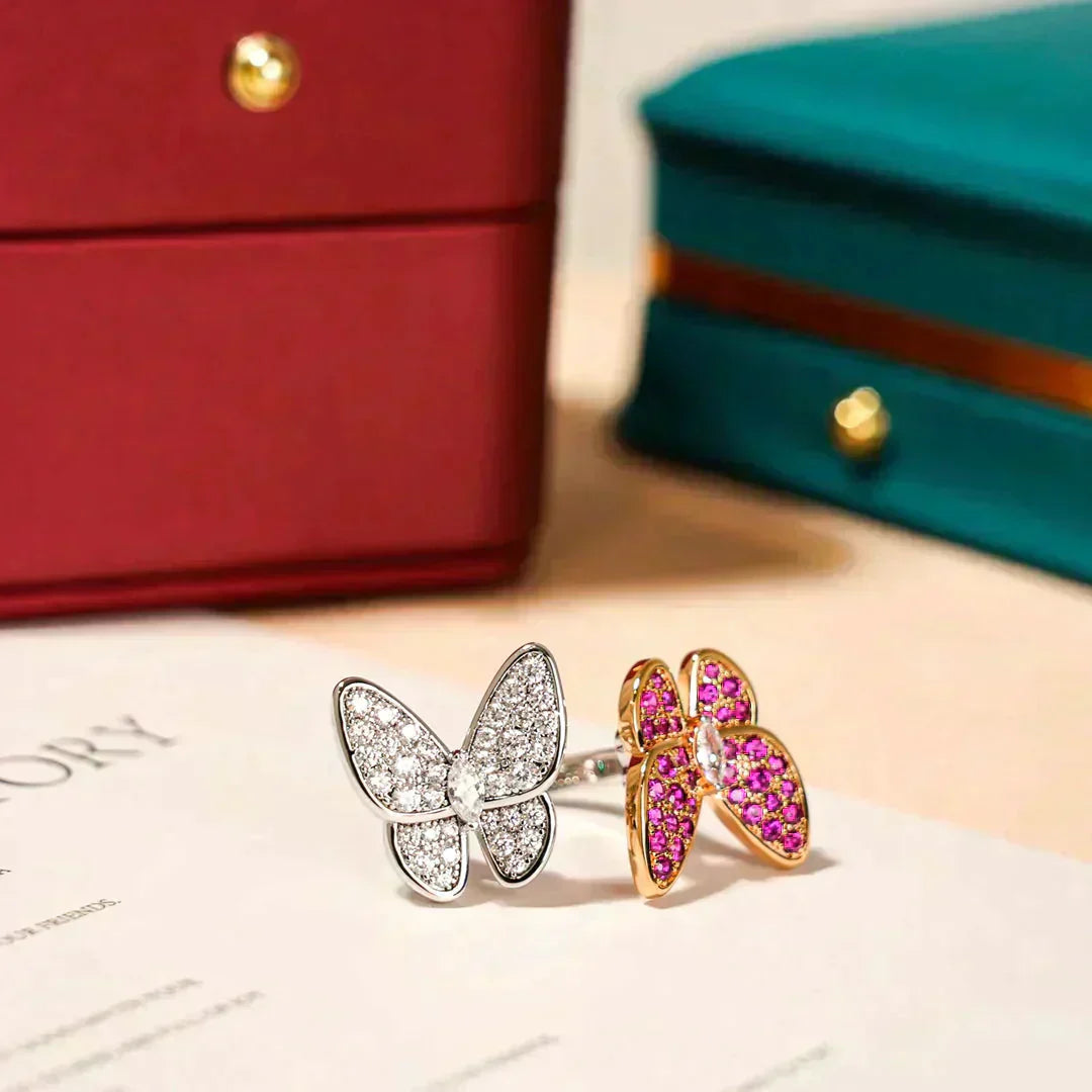Lumi® Doppel-Schmetterlings-Diamantring