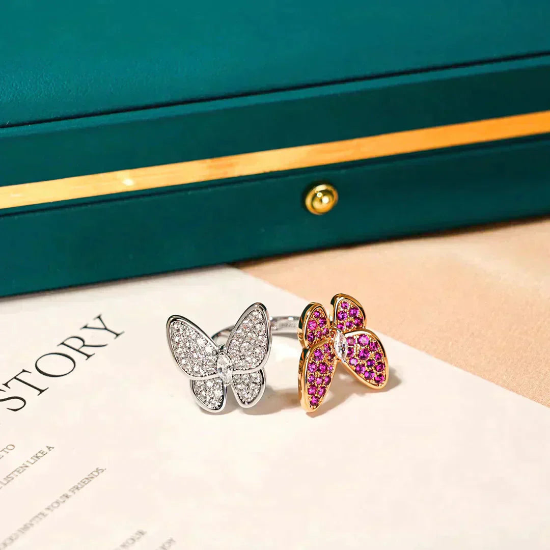 Lumi® Doppel-Schmetterlings-Diamantring