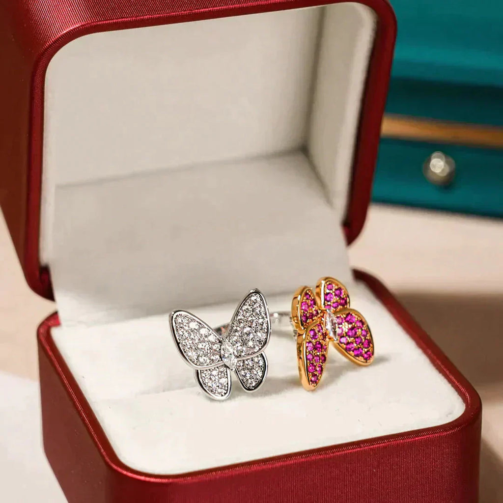 Lumi® Doppel-Schmetterlings-Diamantring
