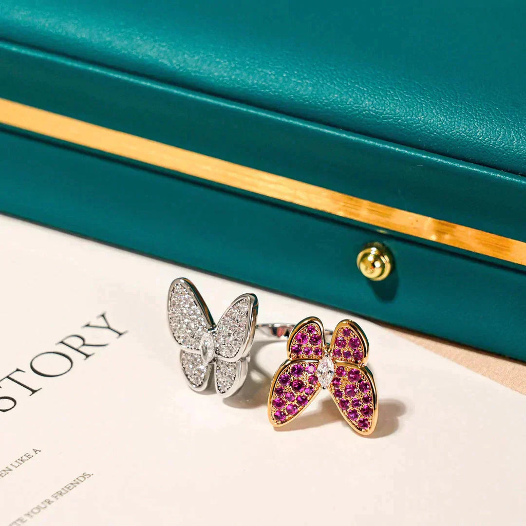 Lumi® Doppel-Schmetterlings-Diamantring