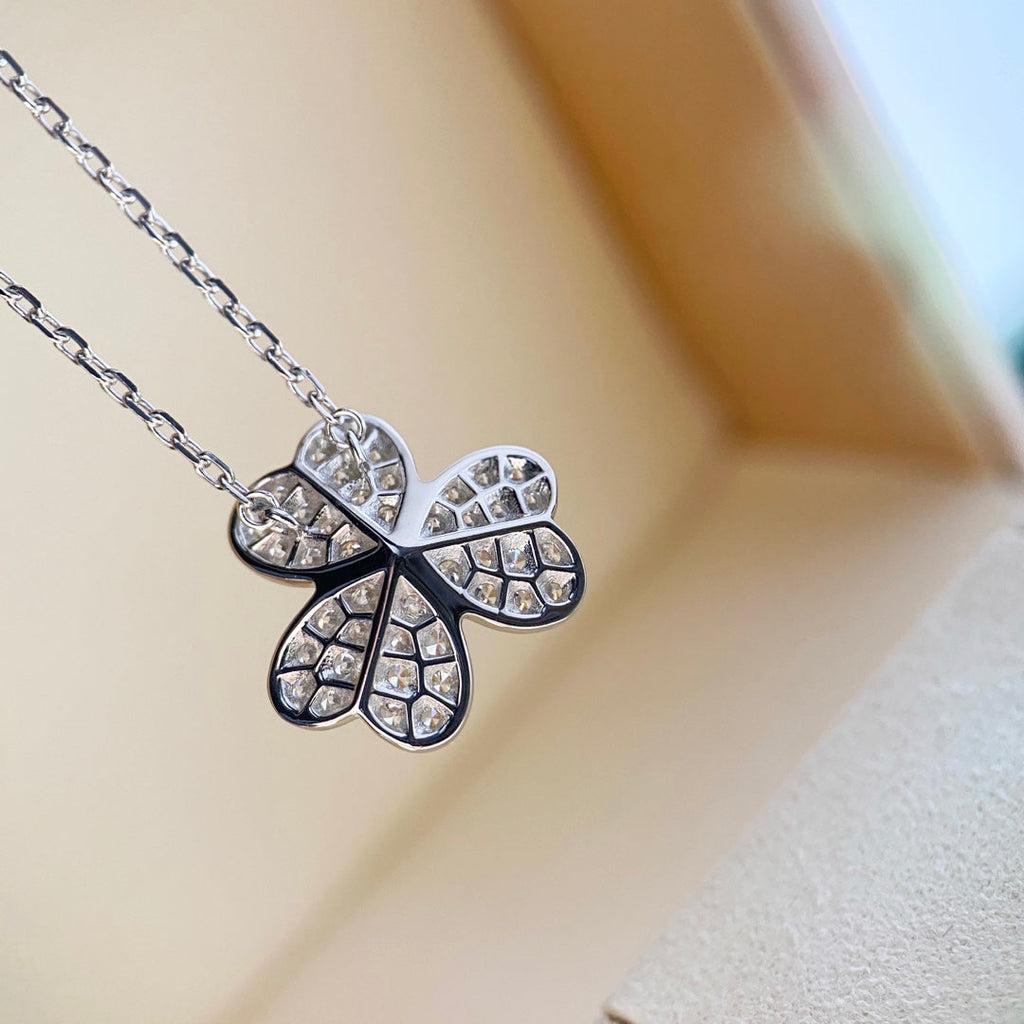 ¡®Lumi¡¯CLOVER DIAMOND NECKLACE SILVER