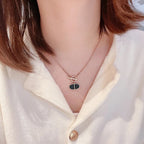 ¡®Lumi¡¯CHAINE VERSO BLACK CERAMIC NECKLACE