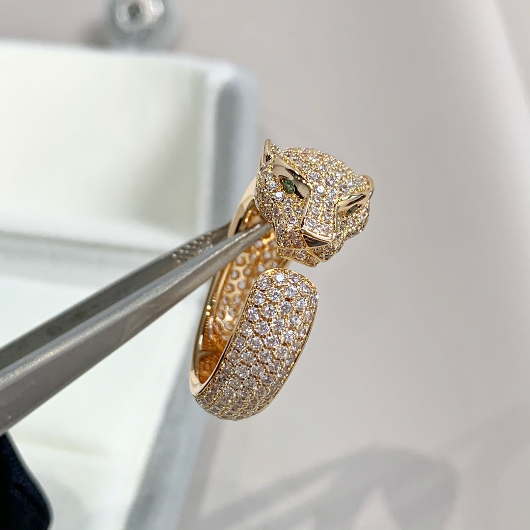 LumiPanthere-Ring aus roségoldenem Diamanten